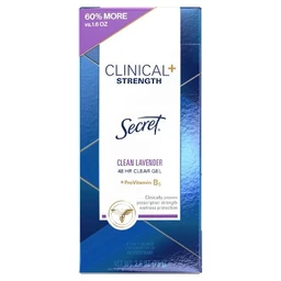 Secret Secret Clinical Strength Clear Gel Clean Antiperspirant & Deodorant for Women Lavender  2.6oz