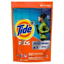 Tide Tide Pods Laundry Detergent Pacs with Febreze Sport Odor Defense Active Fresh  32ct