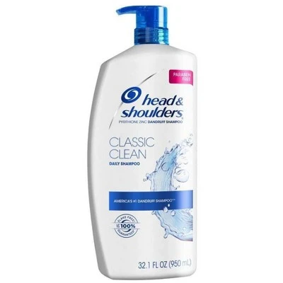 Head & Shoulders Classic Clean Daily Use Anti Dandruff Paraben Free Shampoo  32.1 fl oz