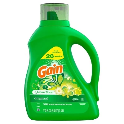 Gain Original + Aroma Boost Liquid Laundry Detergent