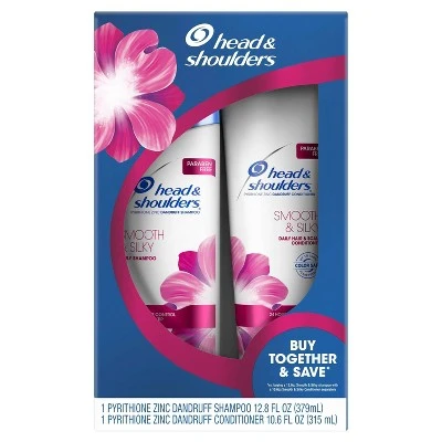 Head & Shoulders Smooth & Silky Dandruff Shampoo + Conditioner Twin Pack  23.4 fl oz