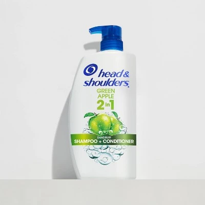 Head & Shoulders Green Apple Anti Dandruff Paraben Free 2 in 1 Shampoo & Conditioner 32.1 fl oz