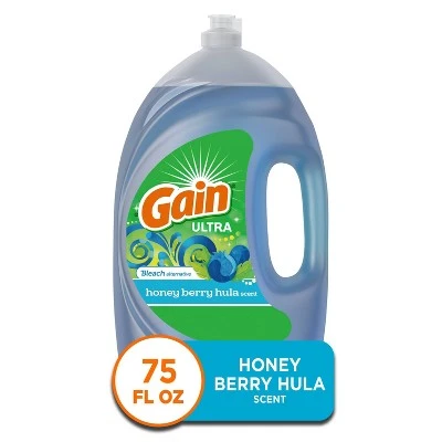 Gain Ultra Bleach Alternative Dishwashing Liquid Dish Soap  Honey Berry Hula  75 fl oz