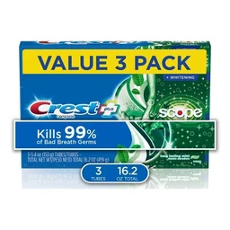 Crest Crest + Scope Outlast Complete Whitening Toothpaste Mint Value Pack 3ct 16.2oz