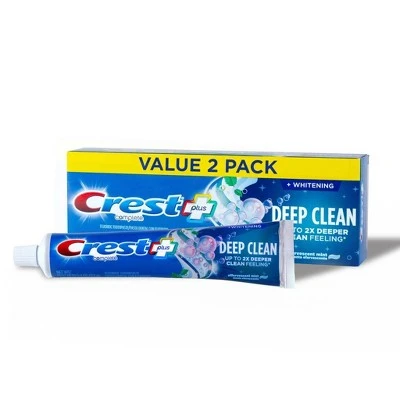 Crest + Deep Clean Complete Whitening Toothpaste Effervescent Mint  5.4oz