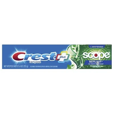 Crest + Scope Outlast Complete Whitening Toothpaste Mint  5.4oz
