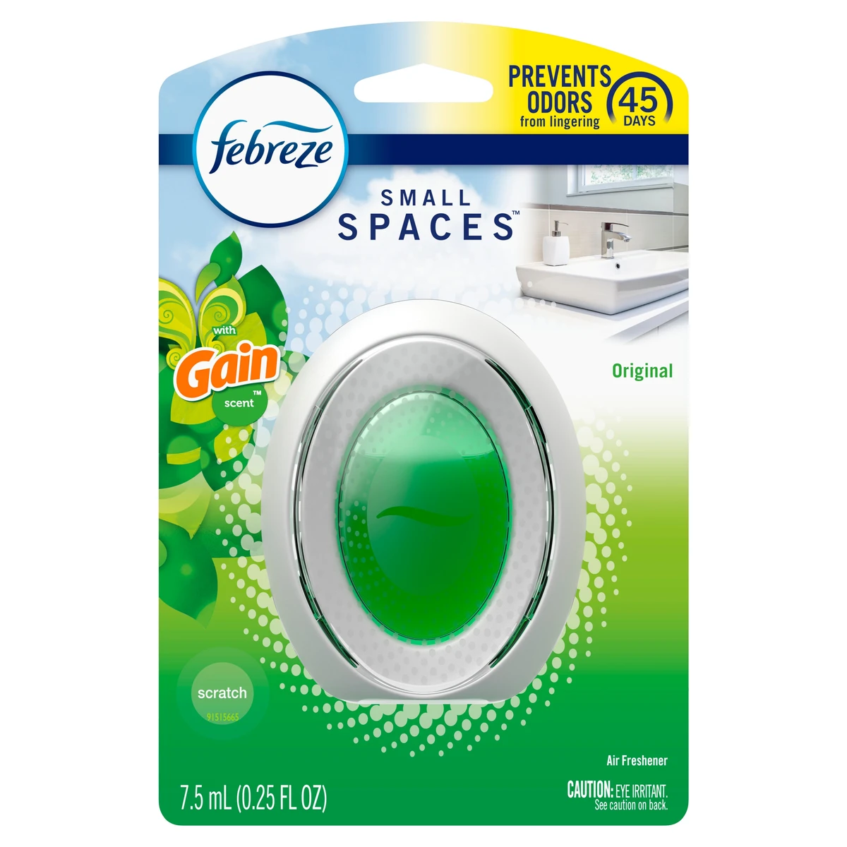 Febreze Odor Eliminating Small Spaces Air Freshener with Gain Scent  Original  1ct