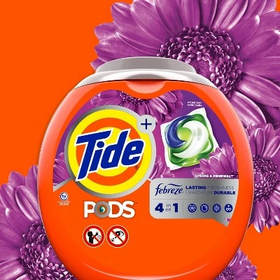 Tide Pods Laundry Detergent Pacs Spring Renewal 73ct