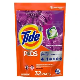 Tide Tide PODS with Febreze Spring & Renewal Laundry Detergent Pacs 32ct