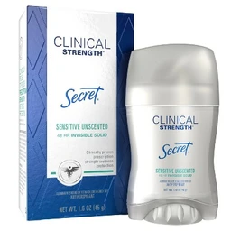 Secret Secret Clinical Strength Invisible Solid Sensitive Antiperspirant & Deodorant for Women Unscented  