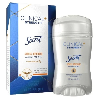 Secret Clinical Strength Antiperspirant & Deodorant Clear Gel Stress Response 1.6oz
