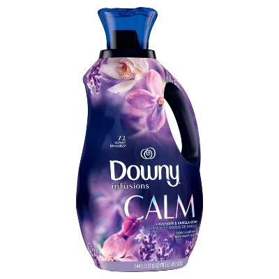 Downy Infusions Liquid Fabric Softener, Calm, Lavender & Vanilla Bean  48oz