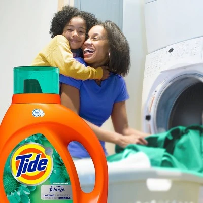 Tide Plus Febreze Botanical Rain High Efficiency Liquid Laundry Detergent