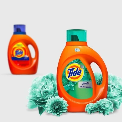 Tide Plus Febreze Botanical Rain High Efficiency Liquid Laundry Detergent