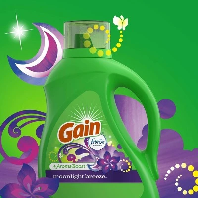 Gain Moonlight Breeze with Febreze Freshness Liquid Laundry Detergent