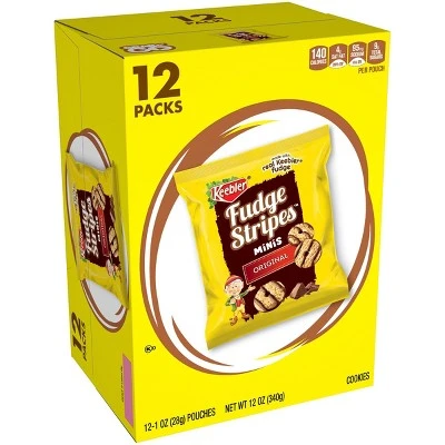 Fudge Stripe Mini Original Cookies  1oz 12ct  Keebler
