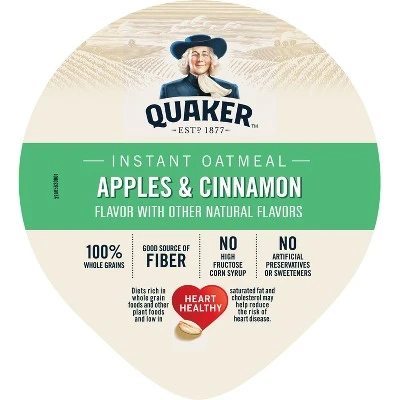 Quaker Instant Oatmeal Cup Apple Cinnamon 1.51oz