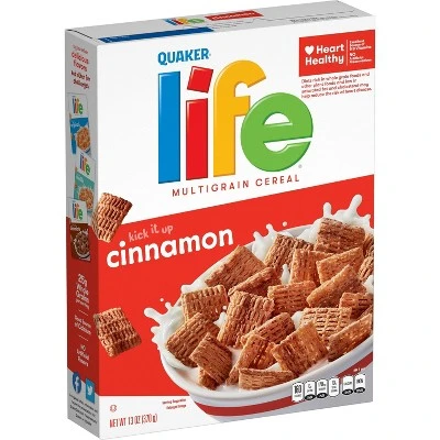 Life Cinnamon Breakfast Cereal 13oz Quaker Oats