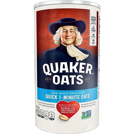 Quaker Oats Heart Healthy Quick 1 Minute Oats 18oz