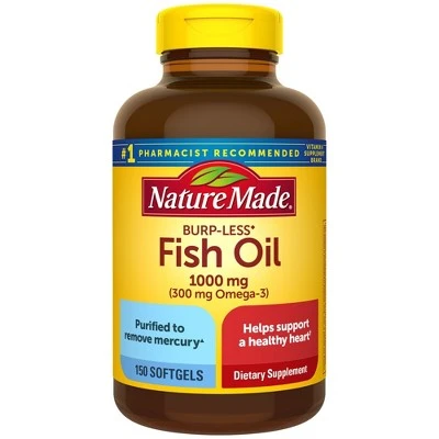Nature Made Fish Oil Omega 3 Dietary Supplement Softgels