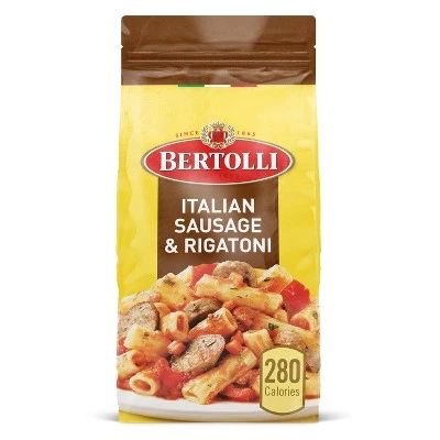 Bertolli Italian Sausage With Rigatoni & Bell Peppers in a Spicy Tomato Sauce, Italian Sausage & Ri