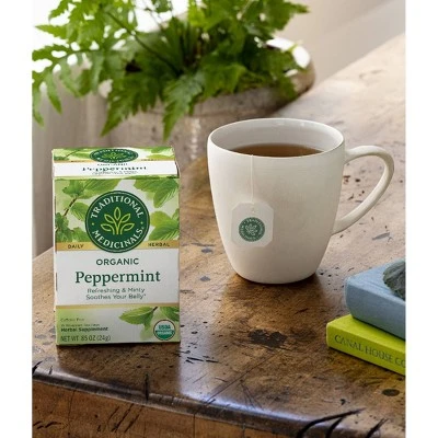 Traditional Medicinals Organic Peppermint Herbal Tea  16ct