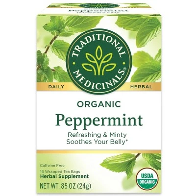 Traditional Medicinals Organic Peppermint Herbal Tea  16ct