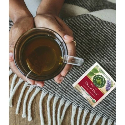 Traditional Medicinals Organic Throat Coat Herbal Dietary Supplement Herbal Tea  16ct