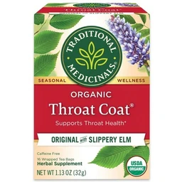 Traditional Medicinals Traditional Medicinals Organic Throat Coat Herbal Dietary Supplement Herbal Tea  16ct