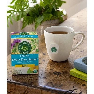 Traditional Medicinals Organic EveryDay Detox Lemon Herbal Tea 16ct