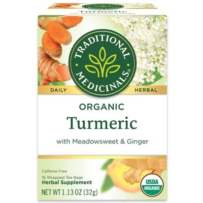 Traditional Medicinals Turmeric with Meadowsweet & Ginger 16ct
