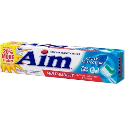 AIM Cavity Protection Toothpaste Ultra Mint Gel 5.5oz.