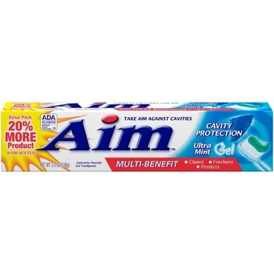 AIM Cavity Protection Toothpaste Ultra Mint Gel 5.5oz.