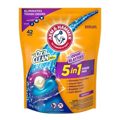 Arm & Hammer Plus OxiClean With Odor Blasters 5 in 1  42ct