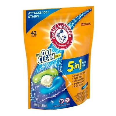 Arm & Hammer Fresh Scent Booster Plus OxiClean 5 in 1  42ct