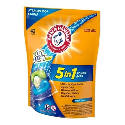 Arm & Hammer Fresh Scent Booster Plus OxiClean 5 in 1  42ct