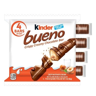 Kinder Bueno King Size Hazelnut Chocolate Candy 3.03oz
