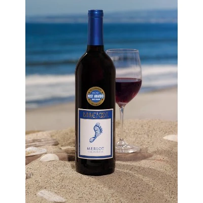 Barefoot Merlot Red Wine  750ml Bottle