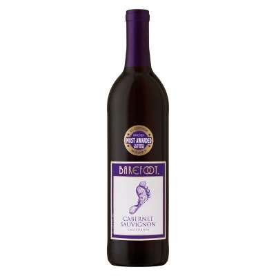 Barefoot Cabernet Sauvignon Red Wine  750ml Bottle