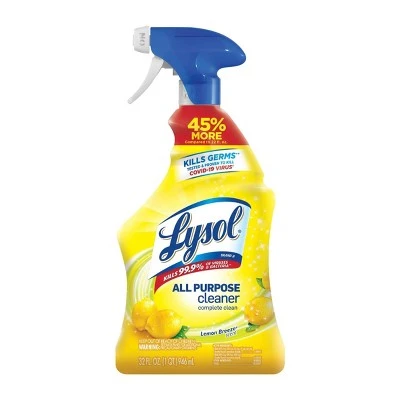 Lysol Lemon Breeze Scented All Purpose Cleaner & Disinfectant Spray  32oz