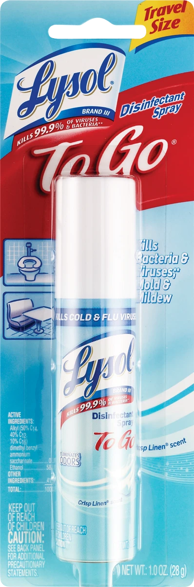Lysol Brand IIITo Go Disinfectant Spray, 1OZ