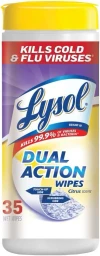  Lysol Dual Action Disinfecting Wipes  35 CT