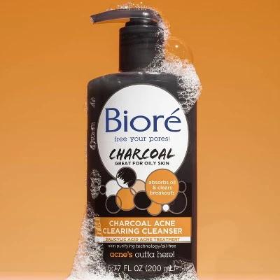 Biore Charcoal Acne Clearing Facial Cleanser 11.45 fl oz