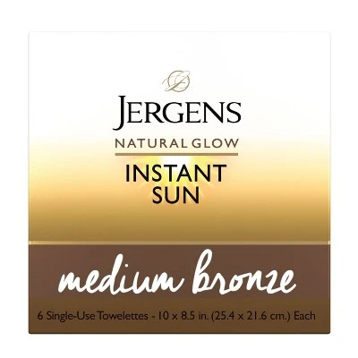 Jergens Natural Glow Instant Sun Towelette Medium Bronze 6ct