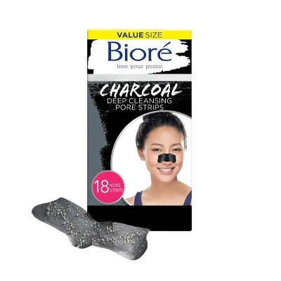 Biore Charcoal Deep Cleansing Pore Strips 18ct