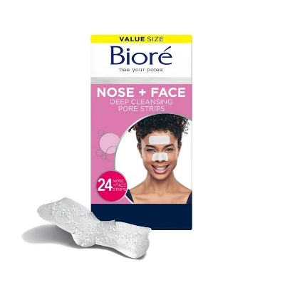 Biore Nose + Face Deep Cleansing Pore Strips  24ct