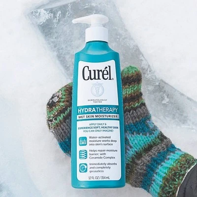 Curel Hydra Therapy Wet Skin Moisturizer  Unscented  12oz