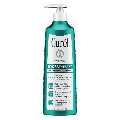 Curel Hydra Therapy Wet Skin Moisturizer  Unscented  12oz