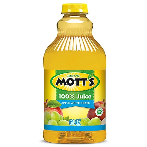Mott's 100% Apple White Grape Juice  64 fl oz Bottle