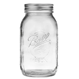  Ball 32oz 12pk Glass Regular Mouth Mason Jar with Lid & Band